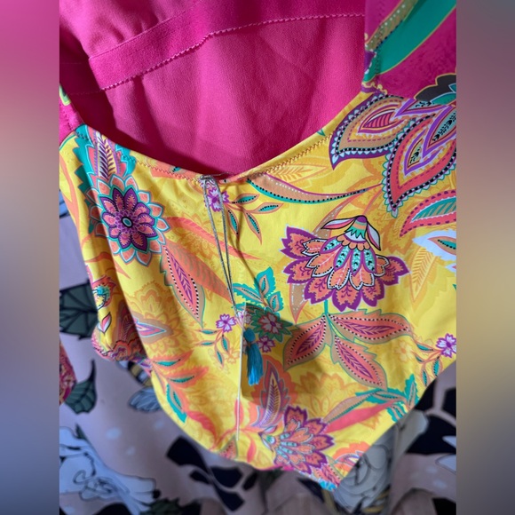 FLAMINGO MIX CUT-OUT SURF ONE PIECE S NWT $248 - Picture 9 of 13